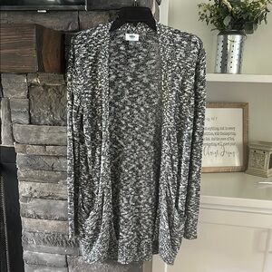 Old Navy Black and White Women's Cardigan Sweater